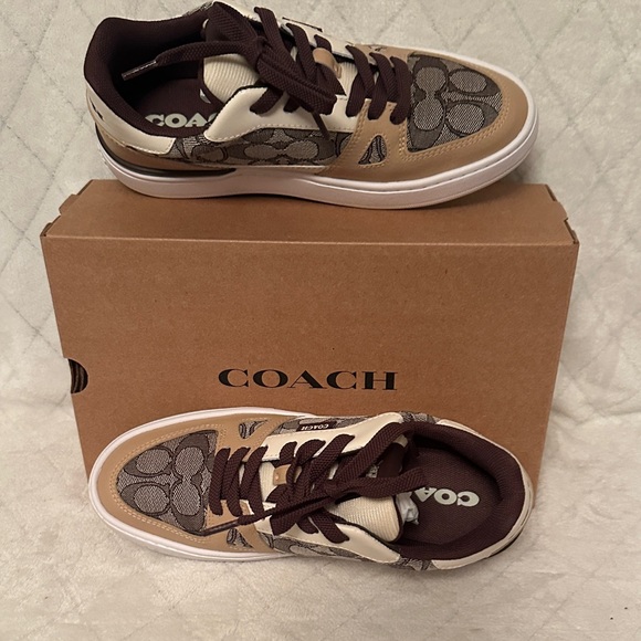 Coach Shoes - Coach Maple and Cream Sneakers